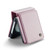 Samsung Galaxy Z Flip5 CaseMe C22 PC+TPU Business Style RFID Anti-theft Leather Phone Case - Pink