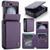 Samsung Galaxy Z Flip5 CaseMe C22 PC+TPU Business Style RFID Anti-theft Leather Phone Case - Purple