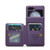 Samsung Galaxy Z Flip5 CaseMe C22 PC+TPU Business Style RFID Anti-theft Leather Phone Case - Purple
