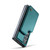 Samsung Galaxy Z Fold3 5G CaseMe C22 PC+TPU Business Style RFID Anti-theft Leather Phone Case - Blue Green