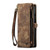Samsung Galaxy Z Fold4 CaseMe 008 Detachable Multifunctional Leather Phone Case - Brown