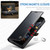 Samsung Galaxy Z Fold4 CaseMe 003 Crazy Horse Texture Leather Phone Case - Black
