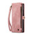 Samsung Galaxy Z Fold5 CaseMe 008 Multifunctional Zipper Wallet Phone Leather Case - Pink