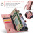 Samsung Galaxy Z Fold5 CaseMe 008 Multifunctional Zipper Wallet Phone Leather Case - Pink