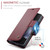 Samsung Galaxy Z Fold5 CaseMe 023 Butterfly Buckle Litchi Texture RFID Anti-theft Leather Phone Case - Wine Red