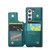 Samsung Galaxy Z Fold5 CaseMe C22 PC+TPU Business Style RFID Anti-theft Leather Phone Case - Blue Green