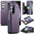 Samsung Galaxy Z Fold5 CaseMe C22 PC+TPU Business Style RFID Anti-theft Leather Phone Case - Purple