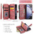 Samsung Galaxy Z Fold5 CaseMe C30 Multifunctional Card Slots Zipper Phone Leather Phone Case - Red