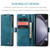 Samsung Galaxy Z Fold5 CaseMe-013 Multifunctional Retro Frosted Leather Phone Case - Blue