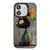 iPhone 11 Animal Pattern Oil Painting Series PC + TPU Phone Case - Black Cat