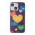 iPhone 13 Cute Animal Pattern Series PC + TPU Phone Case - Love iPhone 13 Cute Animal Pattern Series PC + TPU Phone Case - Love