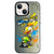 iPhone 13 Double Layer Color Silver Series Animal Oil Painting Phone Case - Duck Rush