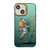 iPhone 13 Cute Animal Pattern Series PC + TPU Phone Case - Running astronauts