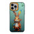 iPhone 13 Pro Max Cute Animal Pattern Series PC + TPU Phone Case - Rabbit