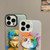 iPhone 14 Cute Animal Pattern Series PC + TPU Phone Case - Running astronauts