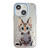 iPhone 14 Animal Pattern Oil Painting Series PC + TPU Phone Case - Stupid Cat