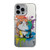 iPhone 14 Pro Max Cute Animal Pattern Series PC + TPU Phone Case - Looking Up Fat Cat