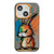iPhone 15 Animal Pattern Oil Painting Series PC + TPU Phone Case - Fat Rabbit iPhone 15 Animal Pattern Oil Painting Series PC + TPU Phone Case - Fat Rabbit