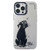 iPhone 15 Pro Double Layer Color Silver Series Animal Oil Painting Phone Case - Labrador