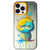 iPhone 15 Pro Max Double Layer Color Silver Series Animal Oil Painting Phone Case - Big Face Cat