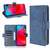 Moto G Stylus 5G 2021 Skin Feel Calf Pattern Horizontal Flip Leather Case with Holder & Card Slots & Photo Frame - Blue
