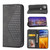 Moto G Stylus 5G 2021 Cubic Grid Calf Texture Magnetic Closure Leather Phone Case - Black