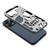 MyBat Skullcap Protector Cover for Apple iPhone 15 Pro - Silver Plating
