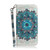 Samsung Galaxy S24 Ultra 5G 3D Colored Horizontal Flip Leather Phone Case - Peacock Wreath