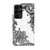 Samsung Galaxy S24 Ultra 5G 3D Painting Pattern Flip Leather Phone Case - Diagonal Black Flower