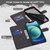 Samsung Galaxy S24 Ultra 5G 3D Painting Pattern Flip Leather Phone Case - Diagonal Black Flower