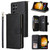 Samsung Galaxy S24 Ultra 5G 9-Card Slots Zipper Wallet Bag Leather Phone Case - Black