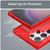 Samsung Galaxy S24 Ultra 5G Brushed Texture Carbon Fiber TPU Phone Case - Red