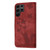 Samsung Galaxy S24 Ultra 5G Butterfly Cat Embossing Flip Leather Phone Case - Red