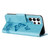 Samsung Galaxy S24 Ultra 5G Butterfly Embossed Flip Leather Phone Case - Blue