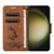 Samsung Galaxy S24 Ultra 5G Butterfly Embossed Flip Leather Phone Case - Brown