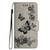 Samsung Galaxy S24 Ultra 5G Butterfly Embossed Flip Leather Phone Case - Grey