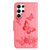 Samsung Galaxy S24 Ultra 5G Butterfly Embossed Flip Leather Phone Case - Pink