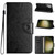 Samsung Galaxy S24 Ultra 5G Butterfly Flower Pattern Flip Leather Phone Case - Black