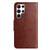 Samsung Galaxy S24 Ultra 5G Butterfly Flower Pattern Flip Leather Phone Case - Brown