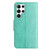 Samsung Galaxy S24 Ultra 5G Butterfly Flower Pattern Flip Leather Phone Case - Green