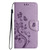 Samsung Galaxy S24 Ultra 5G Butterfly Flower Pattern Flip Leather Phone Case - Light Purple