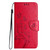 Samsung Galaxy S24 Ultra 5G Butterfly Flower Pattern Flip Leather Phone Case - Red