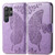 Samsung Galaxy S24 Ultra 5G Butterfly Love Flower Embossed Leather Phone Case - Light Purple