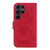 Samsung Galaxy S24 Ultra 5G Butterfly Rose Embossed Leather Phone Case - Red