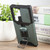 Samsung Galaxy S24 Ultra 5G Camera Shield Card Slot PC+TPU Phone Case - Dark Green