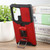 Samsung Galaxy S24 Ultra 5G Camera Shield Card Slot PC+TPU Phone Case - Red