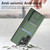 Samsung Galaxy S24 Ultra 5G Carbon Fiber Card Bag Fold Stand Phone Case - Green