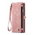 Samsung Galaxy S24 Ultra 5G CaseMe 008 Detachable Multifunctional Leather Phone Case - Pink