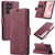 Samsung Galaxy S24 Ultra 5G CaseMe 013 Multifunctional Horizontal Flip Leather Phone Case - Wine Red