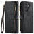 Samsung Galaxy S24 Ultra 5G CaseMe C30 Card Slots Zipper Wallet Leather Phone Case - Black